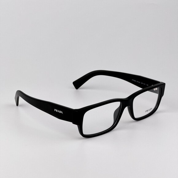 Prada PRB09V Eyeglasses – Matte Black Rectangle Frame | Model 12P1O1 - Picture 4 of 10